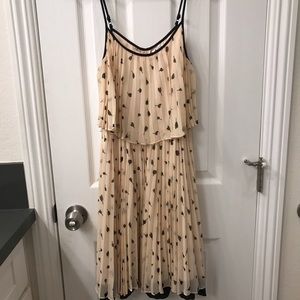 Halston Heritage pleated tiered dress